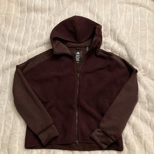 Adidas Red Teddy Bear Hoodie Zip Up Womens Size XL